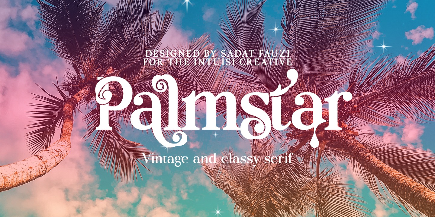 Beispiel einer Palmstar-Schriftart